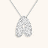 Diamant Initial Bubble Halskette