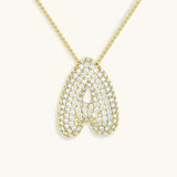Diamant Initial Bubble Halskette