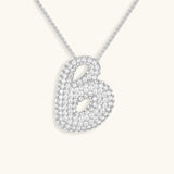 Diamant Initial Bubble Halskette