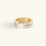 Goldring mit Nieten Cassandra