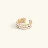 Goldring mit Nieten Cassandra