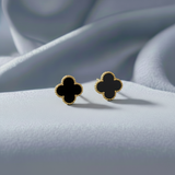 Schwarze Clover Ohrringe