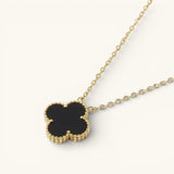 Schwarzes Kleeblatt-Halsband