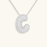 Diamant Initial Bubble Halskette