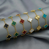 Sechser-Pack Kleeblatt-Armbänder