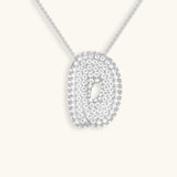 Diamant Initial Bubble Halskette