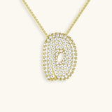 Diamant Initial Bubble Halskette