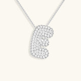 Diamant Initial Bubble Halskette