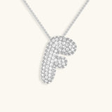 Diamant Initial Bubble Halskette