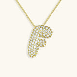 Diamant Initial Bubble Halskette