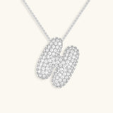 Diamant Initial Bubble Halskette