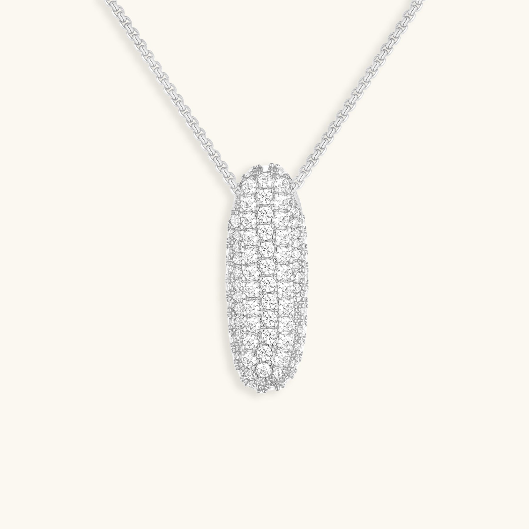 Diamant Initial Bubble Halskette