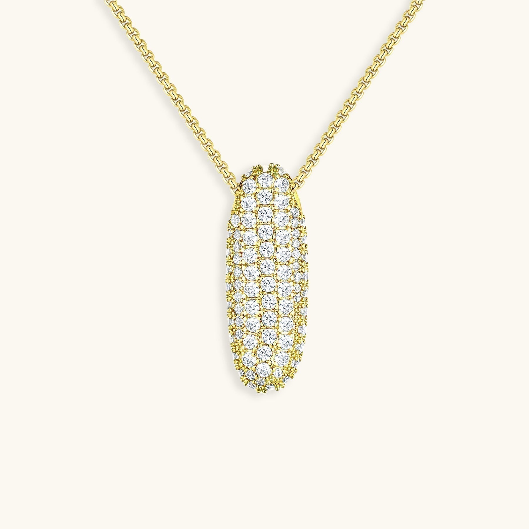 Diamant Initial Bubble Halskette