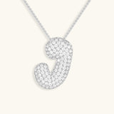 Diamant Initial Bubble Halskette