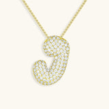 Diamant Initial Bubble Halskette