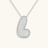 Diamant Initial Bubble Halskette