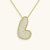 Diamant Initial Bubble Halskette