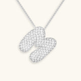 Diamant Initial Bubble Halskette