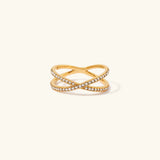 Diamant Kreuzring Nia Gold