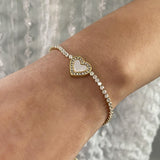 Cameron Tennisarmband Herz aus Diamanten