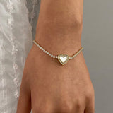Cameron Tennisarmband Herz aus Diamanten