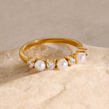 Perlen-Diamantring Keisha