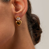 Herzohrringe Emmeline in Gold