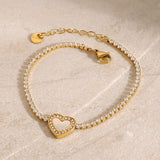 Cameron Tennisarmband Herz aus Diamanten