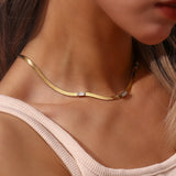 Halskette Gold Herringbone Eve