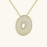 Diamant Initial Bubble Halskette