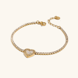Cameron Tennisarmband Herz aus Diamanten