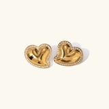 Herzohrringe aus Gold Holly