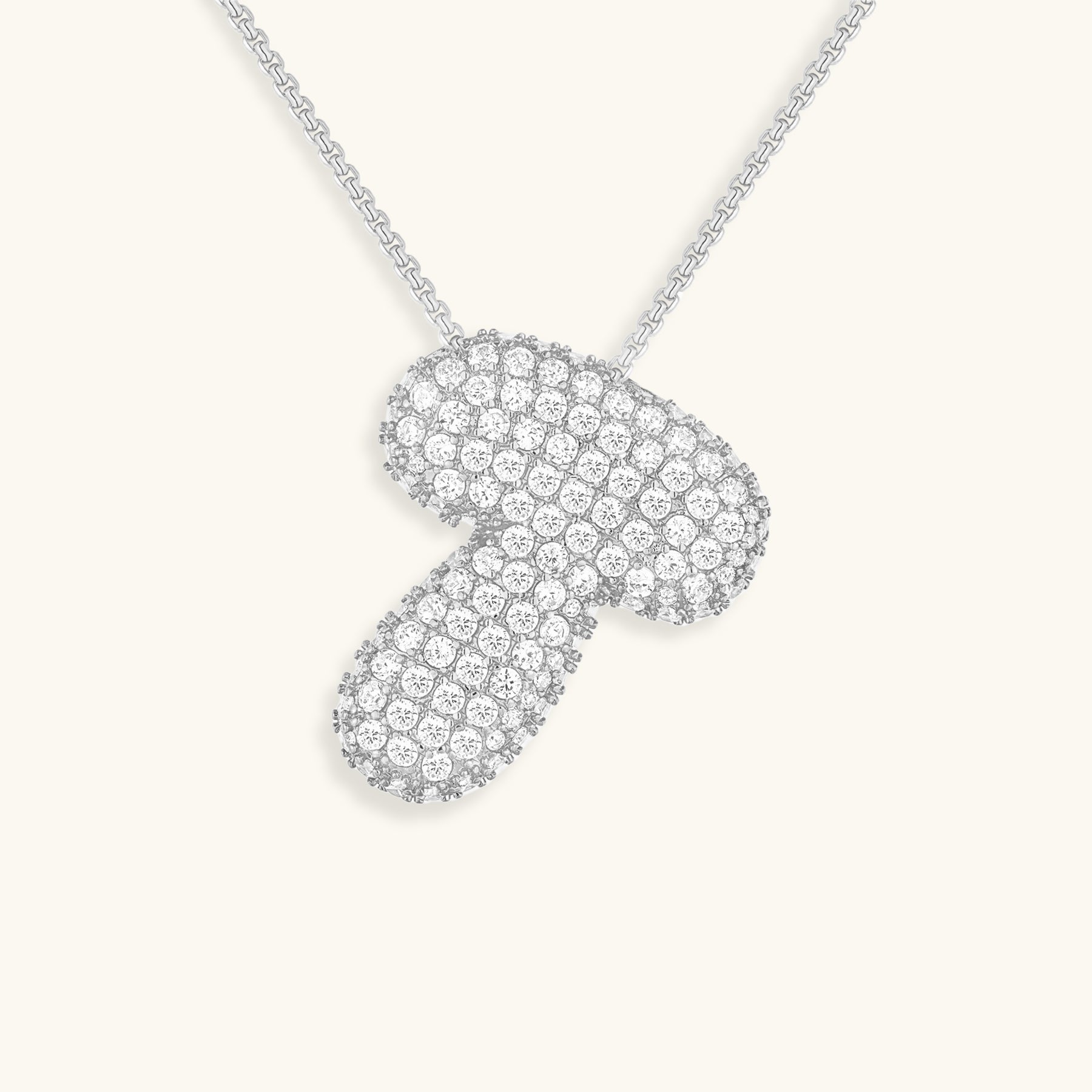 Diamant Initial Bubble Halskette