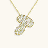 Diamant Initial Bubble Halskette