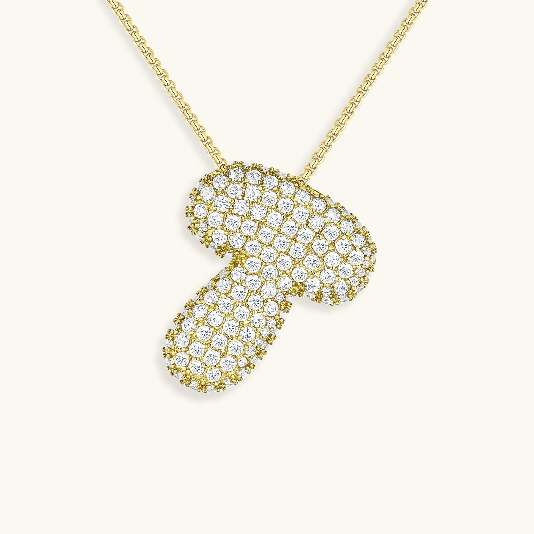 Diamant Initial Bubble Halskette