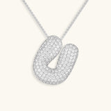 Diamant Initial Bubble Halskette