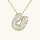 Diamant Initial Bubble Halskette