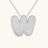 Diamant Initial Bubble Halskette