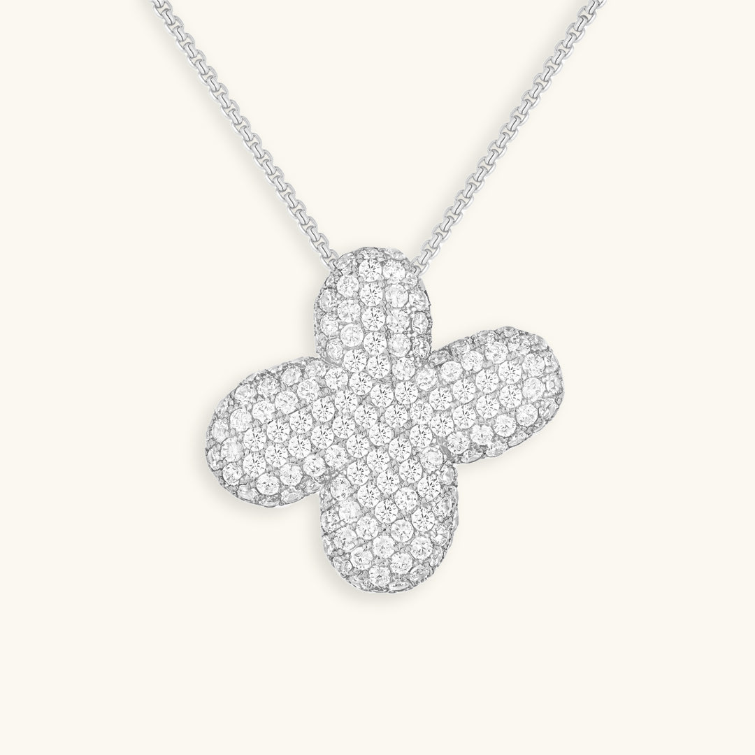 Diamant Initial Bubble Halskette