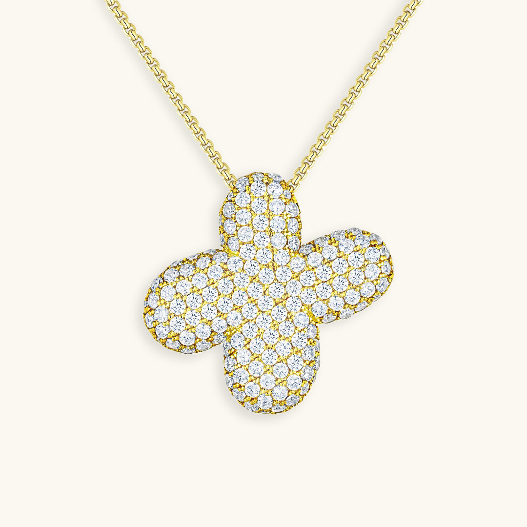 Diamant Initial Bubble Halskette