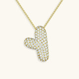 Diamant Initial Bubble Halskette