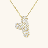 Diamant Initial Bubble Halskette