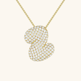 Diamant Initial Bubble Halskette