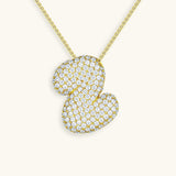 Diamant Initial Bubble Halskette