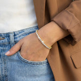 Goldene Tennisarmband