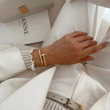 Pulsera Elegance Nail Deluxe 18K Gold